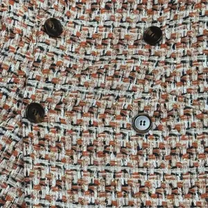 Adelyn Rae Laurie Long Sleeve Tweed Mini Dress Orange Women’s XS thumbnail 5