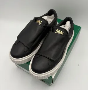 Puma Basket Platform Strap NEW $110 Sneakers Women's Black Leather Size 9 US thumbnail 1