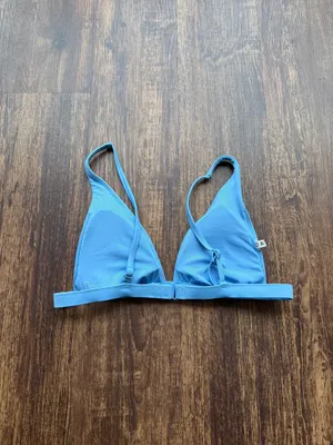 Aerie Women’s Blue Triangle Adjustable Bikini Swimsuit Top - Size S thumbnail 2