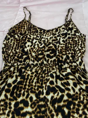 Twelfth Street by Cynthia Vincent 100% silk Leopard Print Maxi Dress, size SP thumbnail 15