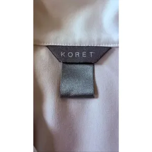 Koret White Minimalist Zip Jacket Lightweight Casual Size M thumbnail 3