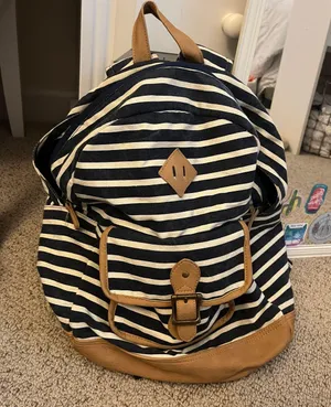 Stripped vintage back pack Blue thumbnail 1