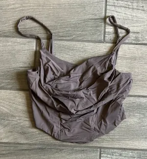 Better Be Taupe Satin Tank Top thumbnail 1