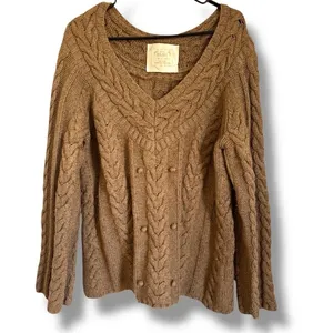 90s Vintage Old Navy sz‎ XL Womens Wool Chunky Cable Knit Pullover Sweater Y2K thumbnail 3