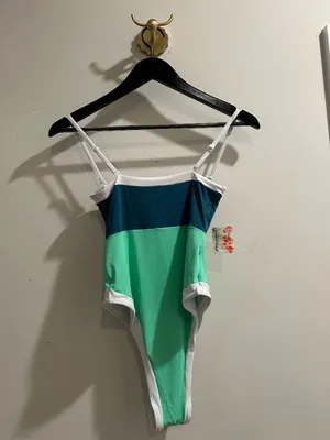 ONEONE Free People Alisha One-Piece Swimsuit in Spearmint Size Medium NWT thumbnail 5