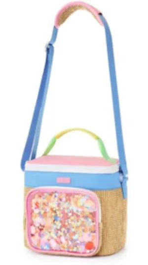 Packed Party Bring On the Confetti Insulated Cooler Bag NWT Pink Glitter thumbnail 1