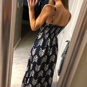 Aerie Maxi Dress Navy Blue Spaghetti Strap V-Neck Cutout Front Stretch Small thumbnail 5