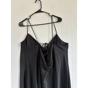 NWT Old‎ Navy The Occasion Black Satin Cowl Neck Maxi Dress XXL Tall Open Back thumbnail 6