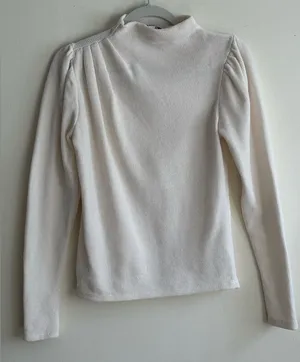 Express Cream Women's Mock Neck Long Sleeves Sweater Size XS/TP thumbnail 1