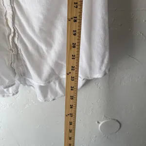 Silence +‎ Noise Shirt Womens Medium Button Front Short Sleeve Cottage Peasant thumbnail 8