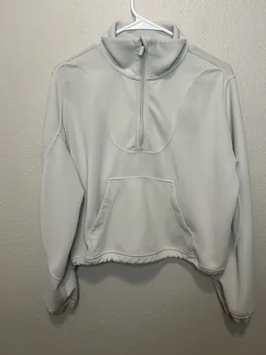 Lululemon Brushed Softstreme Half Zip Sweatshirt Size 8 Loungewear Comfy thumbnail 1