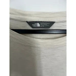 The North Face Slub Knit Shirt XL Cream Short Sleeve Gorpcore Minimalist Neutral thumbnail 2