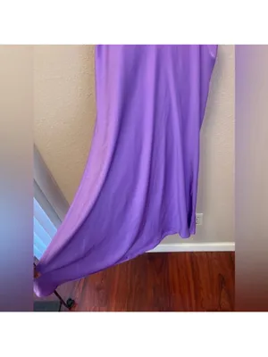 A.L.C Frank NWT Blakely Satin Side Cut-Out Open Back Dress in Amethyst Orchid Size 6 thumbnail 6