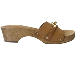 Tory Burch Jessa Leather Wood Sandals Size 8‎ thumbnail 13
