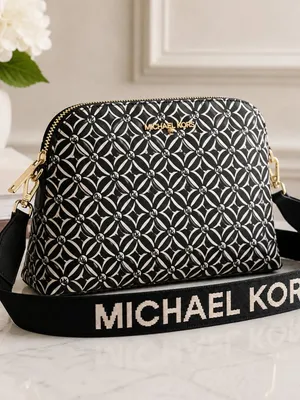 Michael Kors Cindy Saffiano Leather Crossbody Bag Logo Strap NWT thumbnail 2