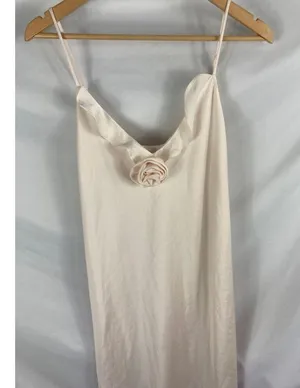 NWT WAYF Slip Midi Dress Bow Front Satin Size Medium thumbnail 4