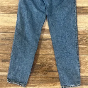 Zara blue straight denim jeans thumbnail 6