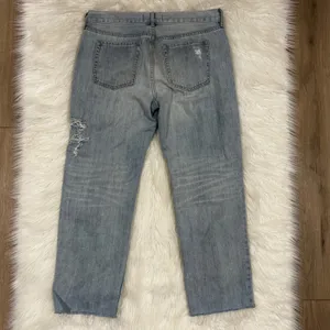 PacSun Boyfriend Jeans Light Wash Distressed‎ Ripped Raw Hem Women's Size 28 thumbnail 7