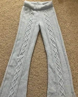 Knit cozy flare pants  thumbnail 1