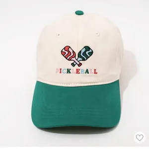 NEW Frasier Sterling Cotton Pickleball Hat cream/ green thumbnail 2