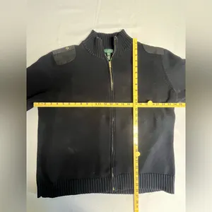 Lauren Ralph Lauren Epaulet Gold Arm Patch Zip Sweater thumbnail 8