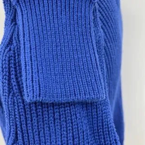 Magaschoni small royal blue knit turtleneck sweater thumbnail 4
