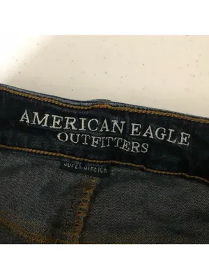 American Eagle Jeans Hi-Rise Jegging Distressed Dark Wash Skinny Super Stretch 4 thumbnail 4