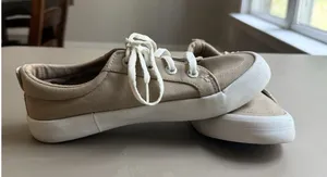 Tommy Bahama Women's Beige Canvas Lace Up Low Top Casual Sneakers Shoes Size 8 thumbnail 1