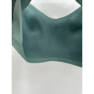 Lululemon Ribbed Strappy Back Sports Bra Sage Green Teal Size 6 Activewear thumbnail 4