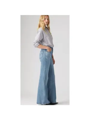 New Levi’s 30x30 Premium Ribcage Bell Flare Jeans Maximum Story Medium Wash thumbnail 4