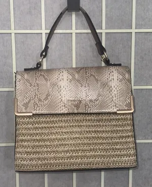 Dune London Embossed Snake‎ Print Designer Lux Crossbody Gold Straw Wicker Purse thumbnail 1