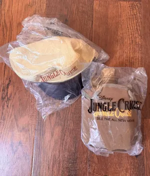 DISNEY Jungle Cruise cap and water bottle, NWT thumbnail 1