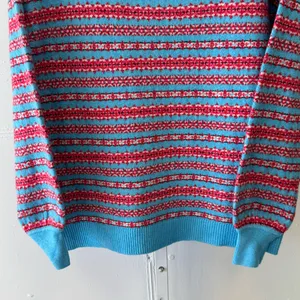 NWT Loft‎ Women’s Crewneck Vibrant Knit Sweater Blue Red XS thumbnail 6