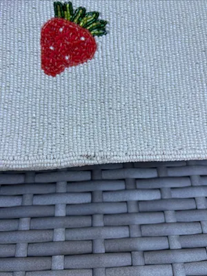 HANDMADE in Made in India Beaded Fruit lined Bag Pink thumbnail 12