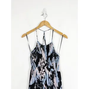 Free People Heat Wave Printed Maxi Slip Dress Large Blue Floral Bohemian thumbnail 5