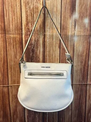 Steve Madden Women’s Faux Leather Textured White Shoulder Bag thumbnail 1