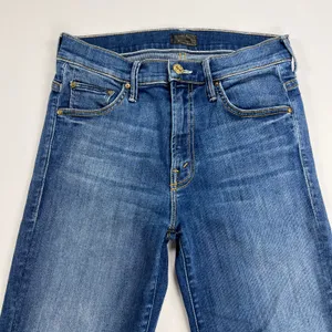 MOTHER Insider Crop Step Fray Jeans Not Rough Enough Wash Stretch Denim Size 25 thumbnail 6