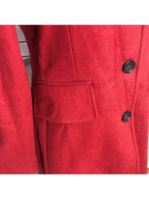 Banana Republic Wool Blend Pea Coat Red Burgundy Extra Small thumbnail 13