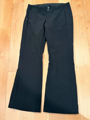 The North Face Women's Black Softshell fleece lined Snow Pants large thumbnail 1