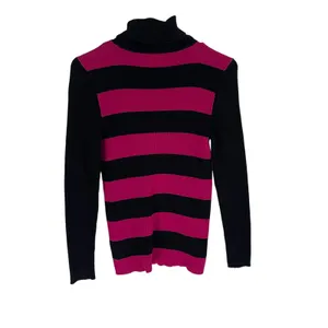 Lauren Ralph Lauren Size Medium Emo Preppy Y2k Striped‎ Turtle Neck Sweater thumbnail 4