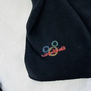 Disney Scarf Mickey Mouse Unisex 62" Black Muffler Neck Embroidered Vintage thumbnail 5