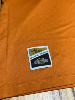 Harley-Davidson Morgantown WV Orange and White V-Neck Tee thumbnail 3