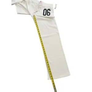EDIKTED 06 Wide Leg Cotton Blend Drawstring Sweatpants size small white thumbnail 8