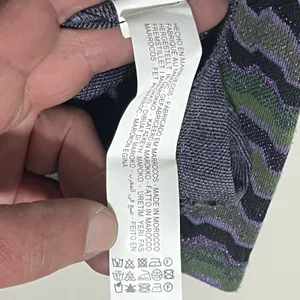 Zara Women's Purple Green Black Chevron Y2K‎ 90s Retro Lace Up Mini Dress Medium thumbnail 8