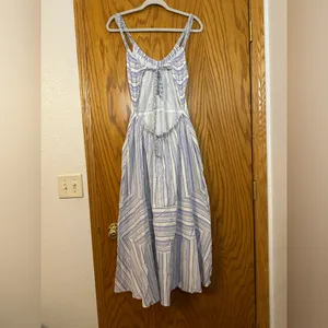 La Vie by Rebecca Taylor Leila Striped Midi Dress - Size L thumbnail 4
