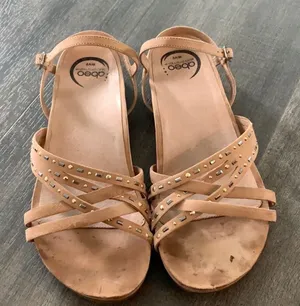 Abeo tan embellished comfort sandals size 9 thumbnail 1