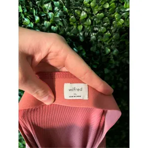 Wilfred Aritzia Jeanine High Rise Ribbed Midi Skirt Sz XL thumbnail 2