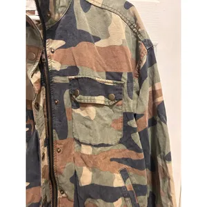 Lucky‎ Brand Womens Camo Utility Jacket Green Brown M Full Zip Military Canvas thumbnail 2