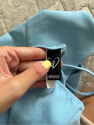 Windsor Light Blue Spaghetti Strap Knot-Front Mini Dress thumbnail 3
