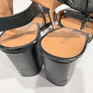 Coach‎ Princeton heeled sandals metallic leather size 7.5 thumbnail 4